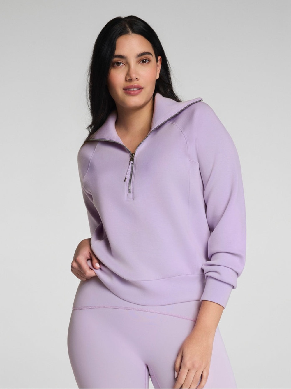 NWT Spanx AirEssentials Half Zip in Verbena XL